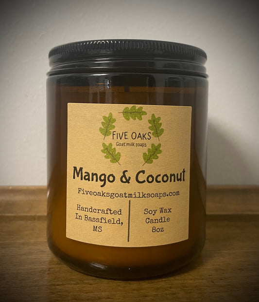 Mango & Coconut Soy Wax Candle
